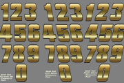 Gold Foil Convecta Number Set