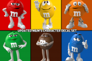 Updated M&M's Character Decal Set