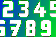 Green X Racing Numberset
