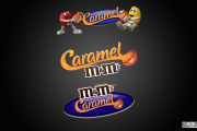 M&Ms Caramel logo set